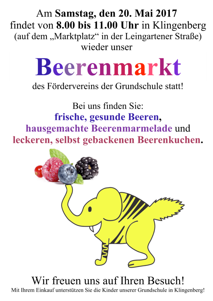 Beerenmarkt am 20. Mai