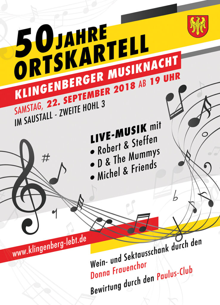 50 Jahre Ortskartell – Musiknacht am 22. September